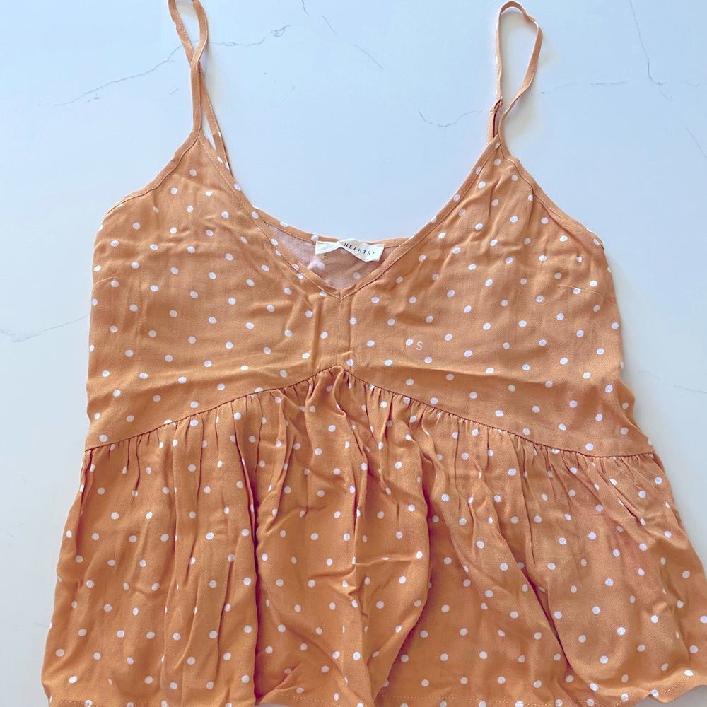 Brand: LA Hearts Size: S Color: yellow and white polka dots